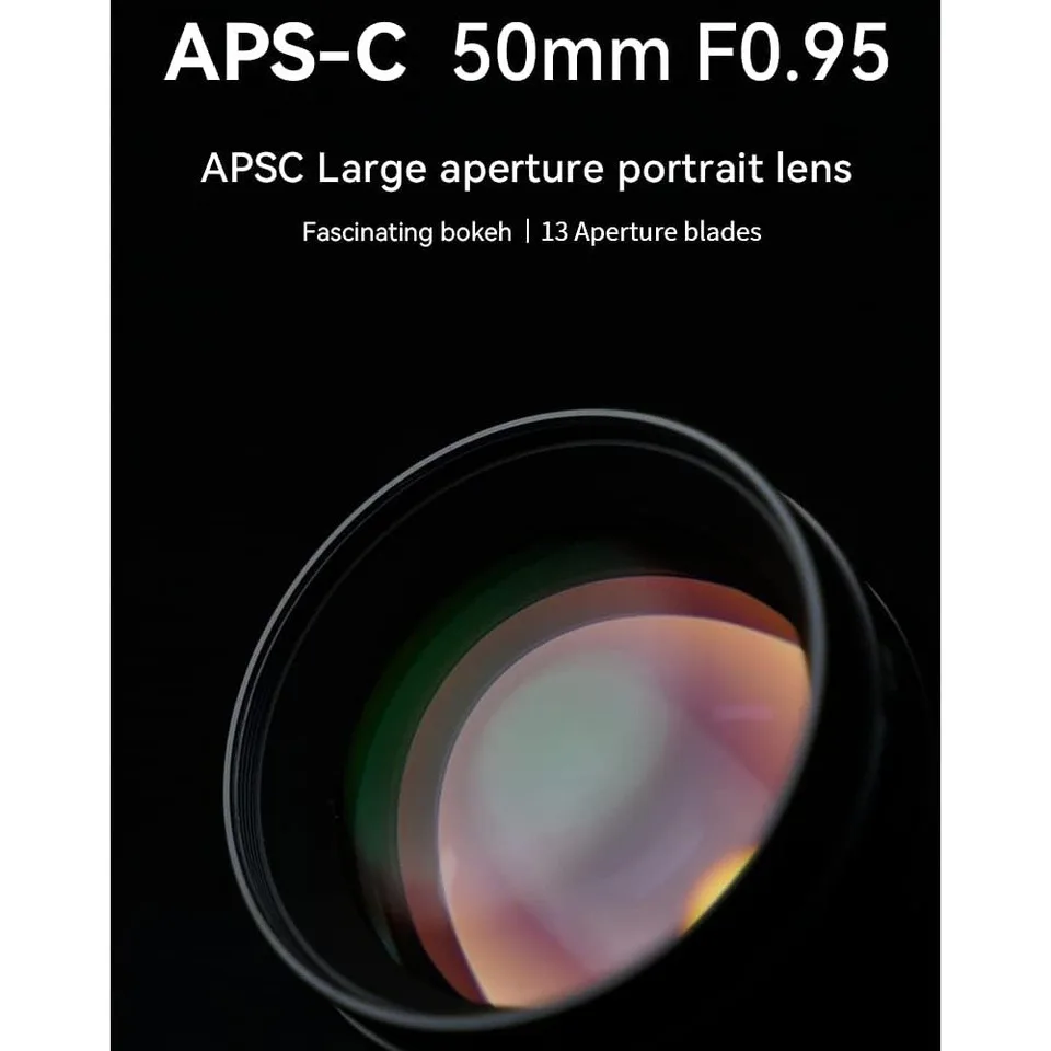 7artisans 50mm F0.95 APS-C 수동 초점 대구경 프라임 렌즈 ( E ZVE10, 니콘 Z Z50, 마이크로 4/3 호환)