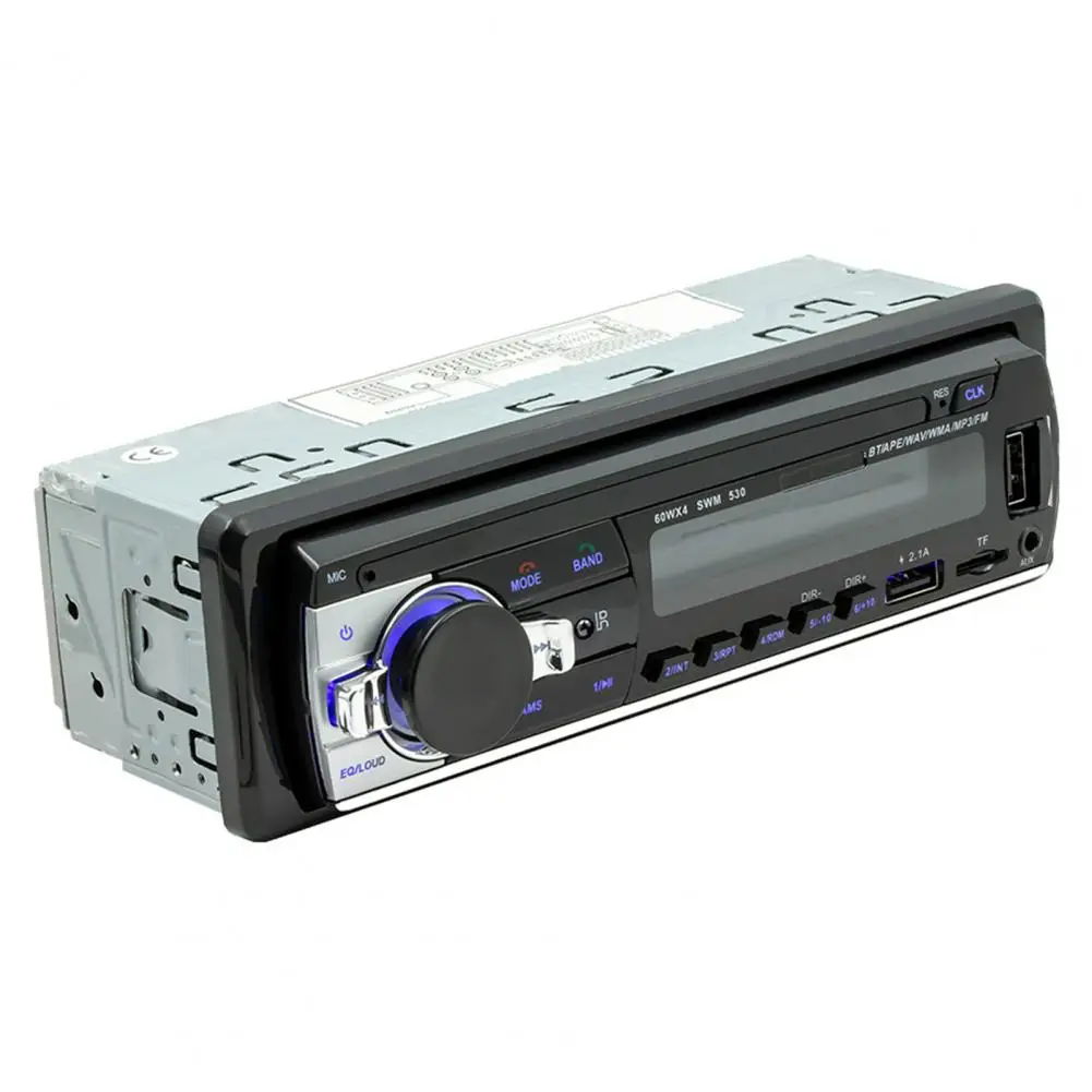Car SD Card Player Convenient HiFi Sound 7 Color Lights Bluetooth-compatible MP3 Car Stereo Receiver