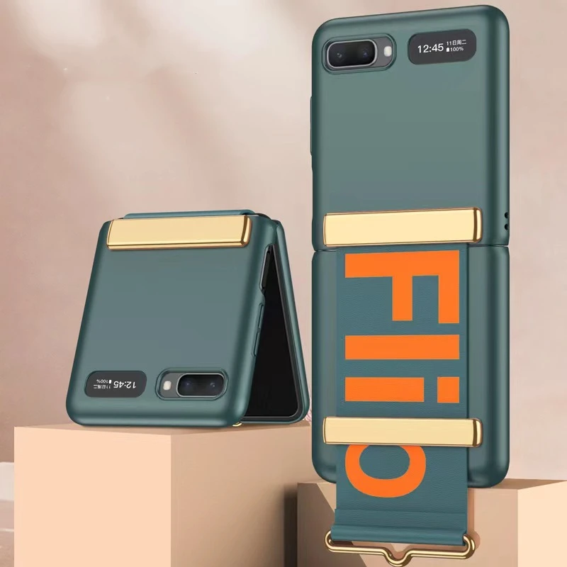 Wrist Strap Case For Samsung Galaxy Z Flip 5g Cover Matte Hard Plastic