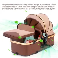 Poussette 3 en 1 pour bébé, système de voyage pour bébé, poussette 3 en 1 avec base Isofix, poussette pliable pour nouveau-né, poussette standard réversible 2