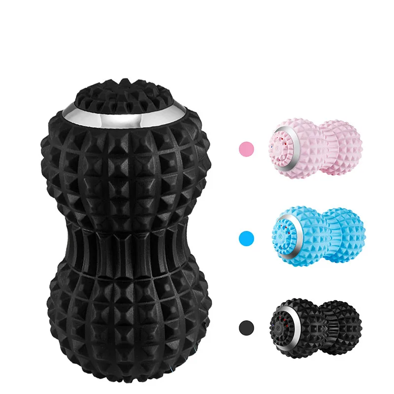 ABS Peanut Vibration Massage Ball Plantar Muscle Relaxation Fascia Ball Silicone Waterproof Solid Yoga Fitness Ball сдвоенный массажный мяч live pro massage peanut ball nl lp8502 bl 00 00