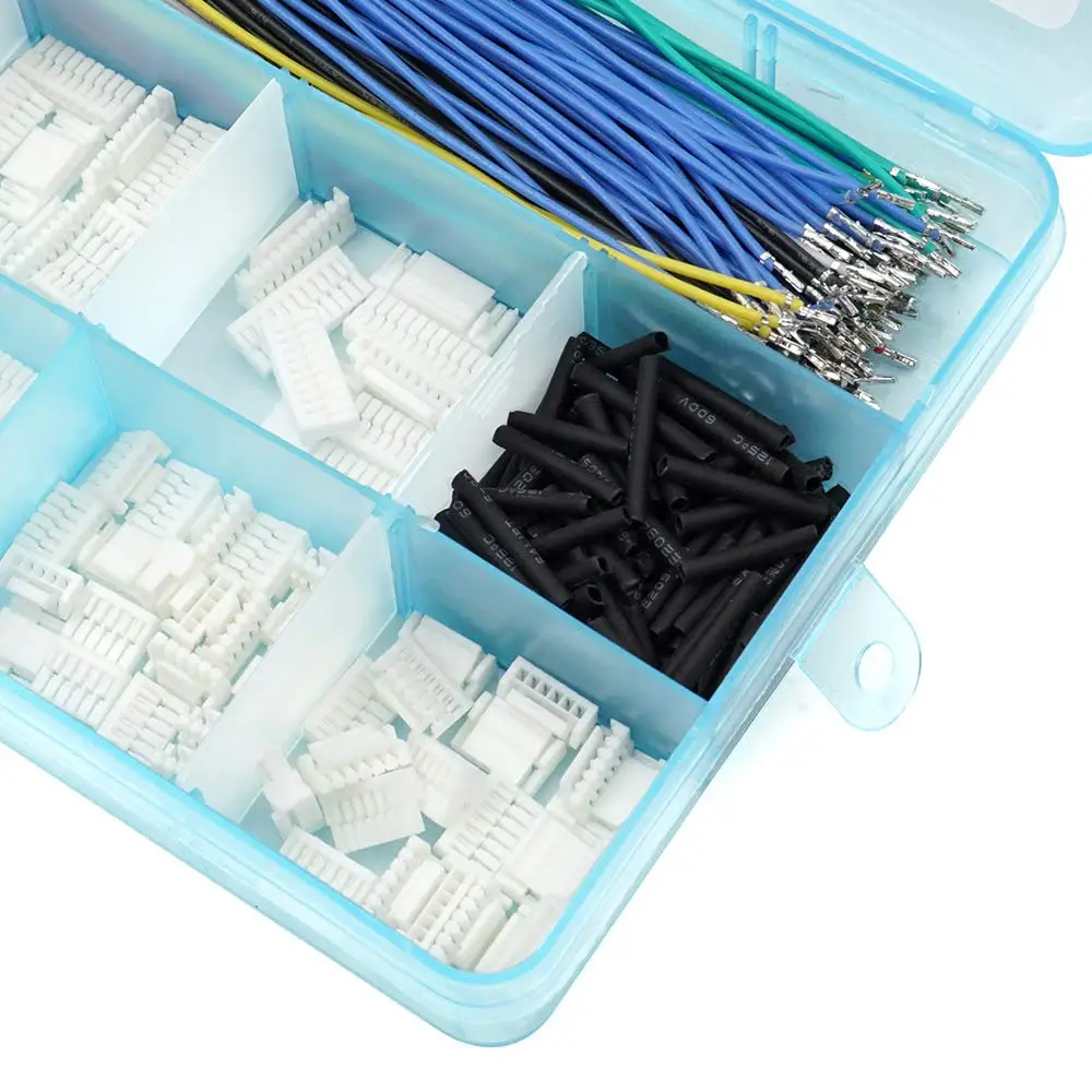 2.54mm XH Connector Socket Kit Pre-Crimped Cable Wire 2 3 4 5 6 7 Pin Housing JST Adapter Cable Male Female Compatible wire connector