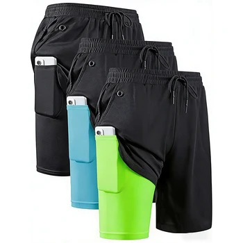 Men's 2 In 1 Beach Bottoms Sport Shorts 1