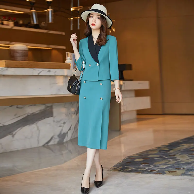 Korean Style Wholesale 2 Piece Suit Set High Quality Formal Skirt ...