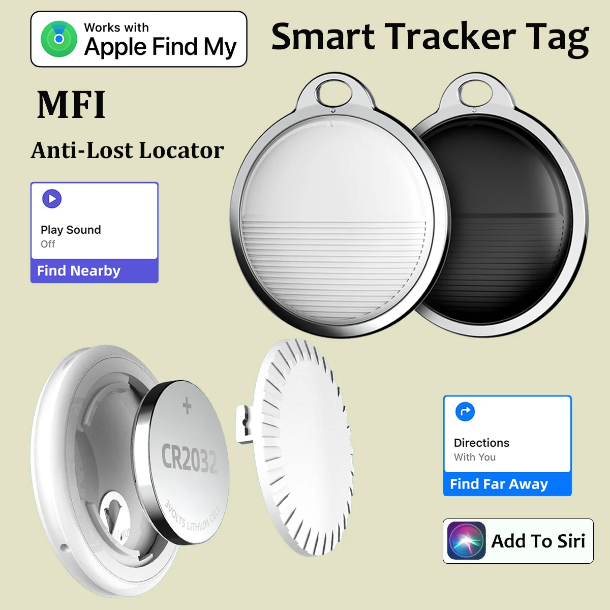 Bluetooth Tracker Mini tag For Apple iOS System Find My APP Child/key Pet bike Bag Anti Lost