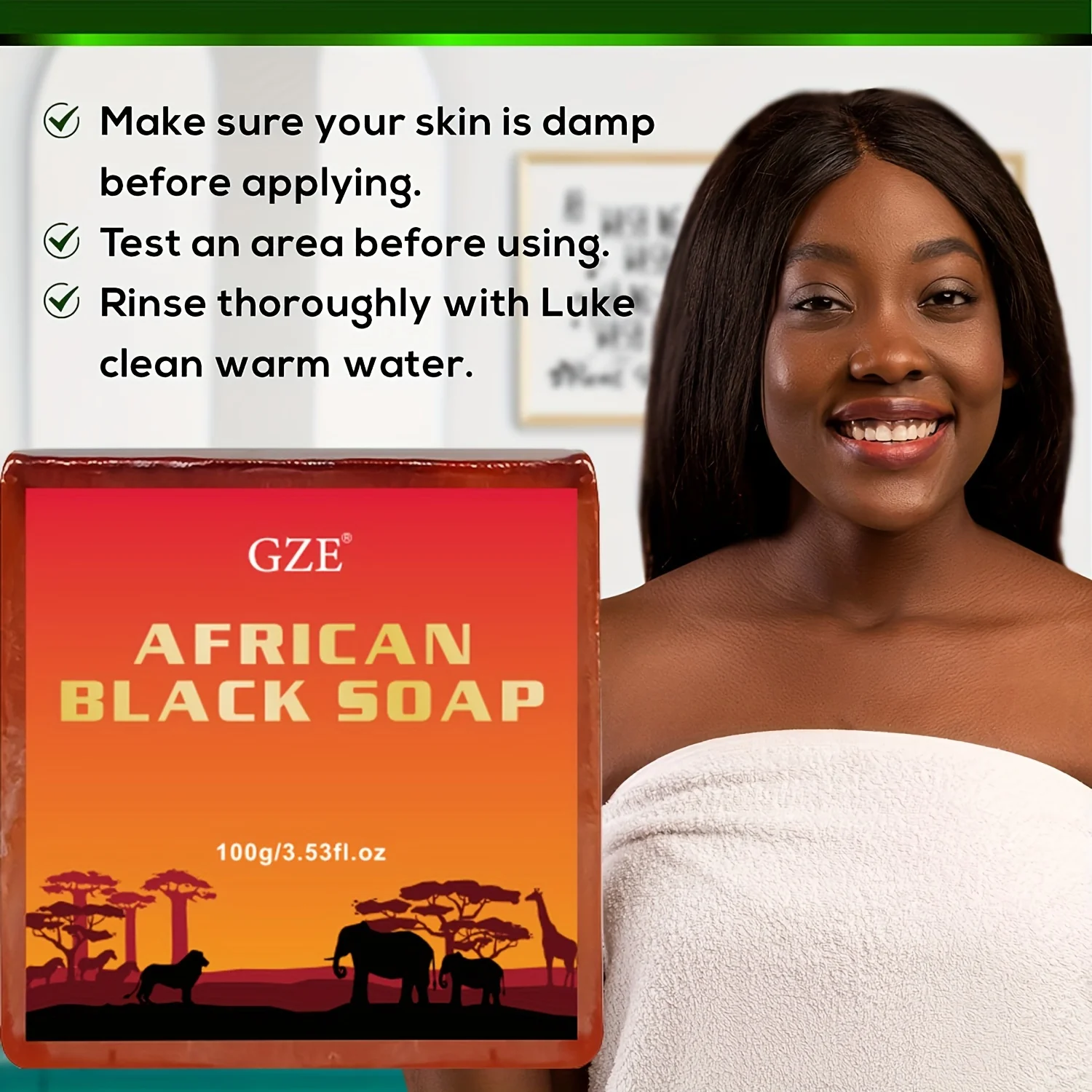 Hand Soap GZE AFRICAN BLACK SOAP with Shea Butter Coconut Oil Kernel Oil for Dry Skin and Skin Conditions Body Wash