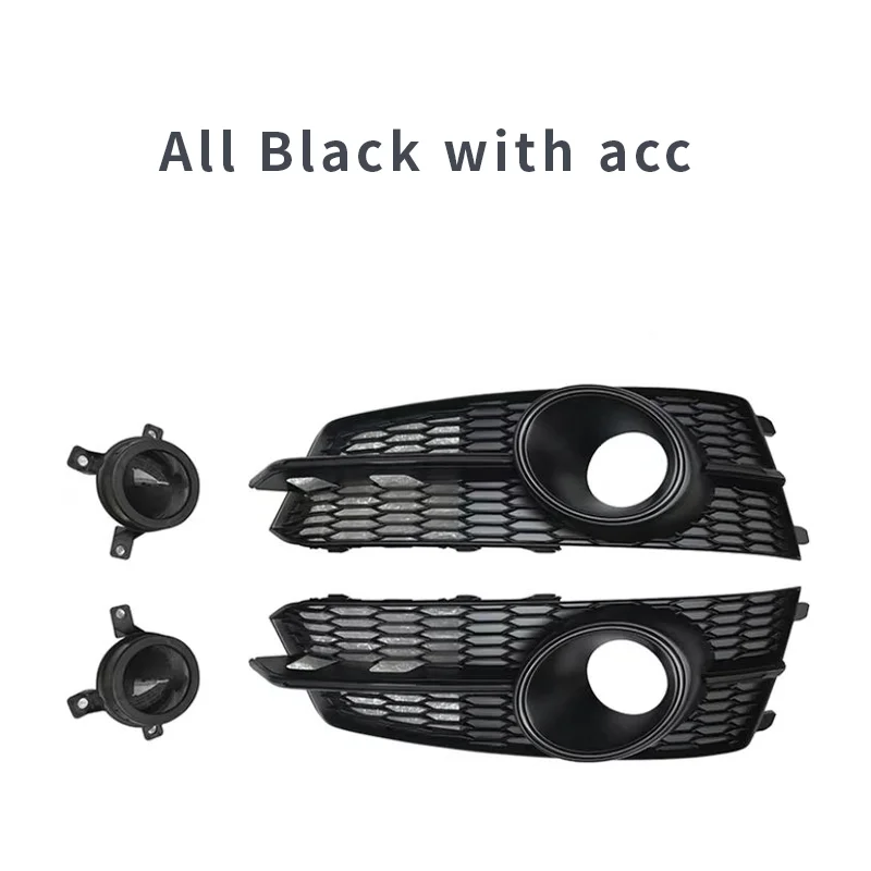 For Audi A6 S6 2016 2017 2018 Bumper Fog Lamp Grille Car Front Mesh Racing Grille With ACC car grill mesh car exterior accessories