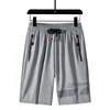 Men Shorts Ice Silk Stretch Pants 6XL 7XL 8XL Plus Size Summer Beach Quick Dry Breathable Sport Trousers Brand Running Black 3