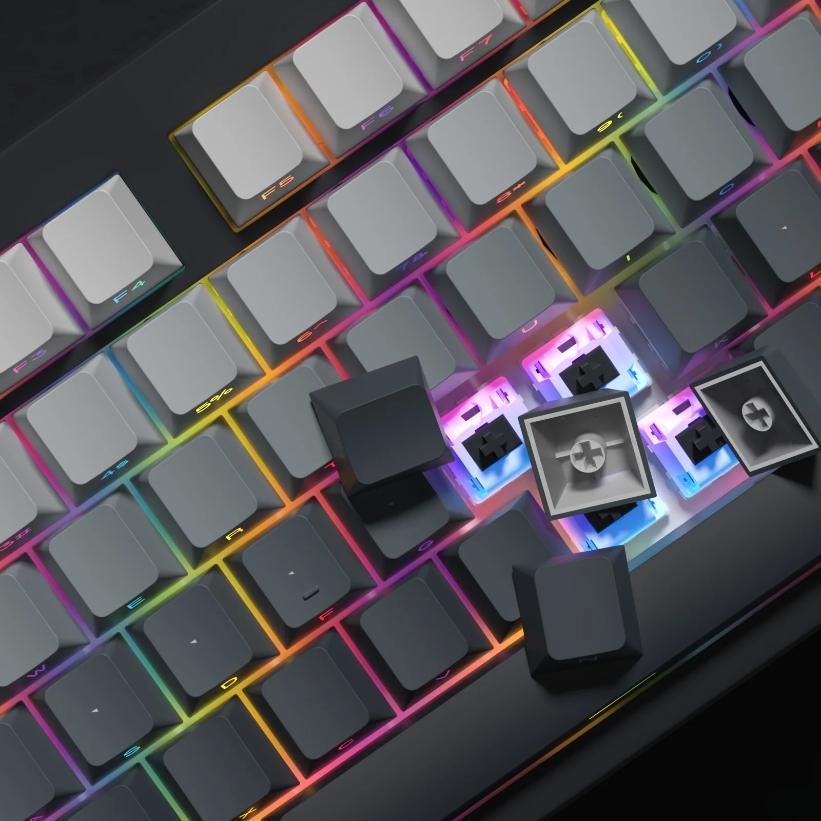 Print Brilho Através de Keycaps Backlit para