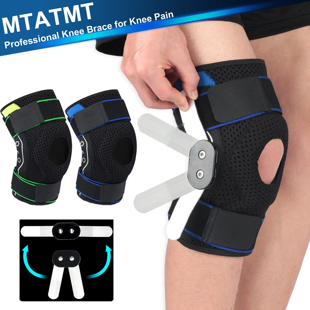 

Knee Brace With Side Stabilizers, Effectively Relieve ACL, Arthritis, Meniscus Tear,Tendinitis Pain, Adjustable Compression Band