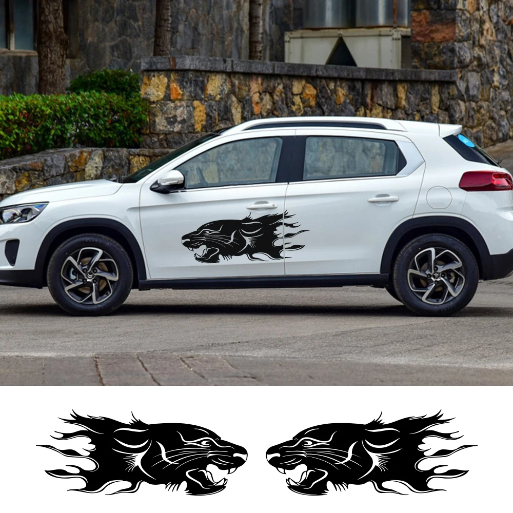

Fire Lion Totem Car Stickers for Peugeot 206 208 Mitsubishi Lancer Renault Duster Opel Astra Mazda Demio Nissan Accessories
