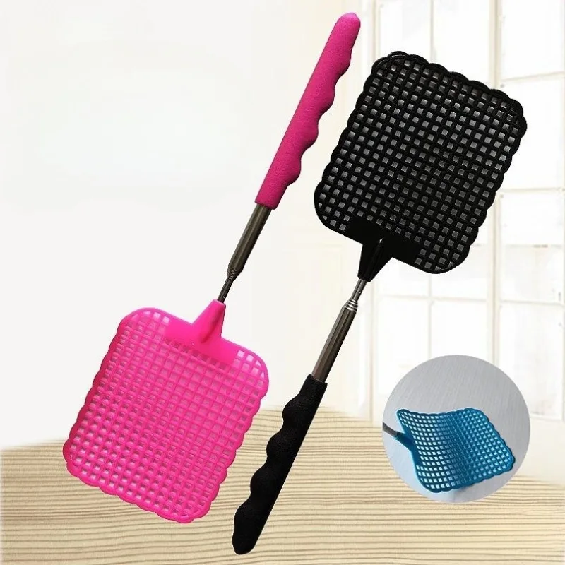 Plastic Fly Swatter Adjustable Home Long Handle Flyswatter Flapper Insect