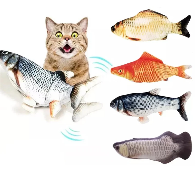 Electronic 3D Flippity Fish Toy Cat Nip USB Charging Simulation Toys