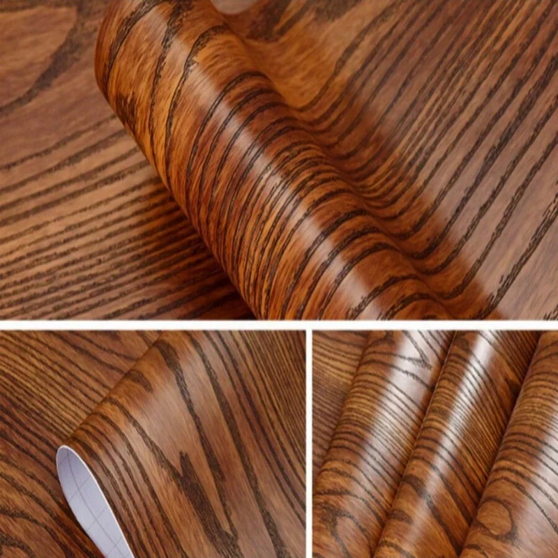 

Retro Artificial Wood Grain Decor Contact Paper for Furniture Refurbish Vinyl Wallpaper Self Adhesive Waterpoof Removable Film