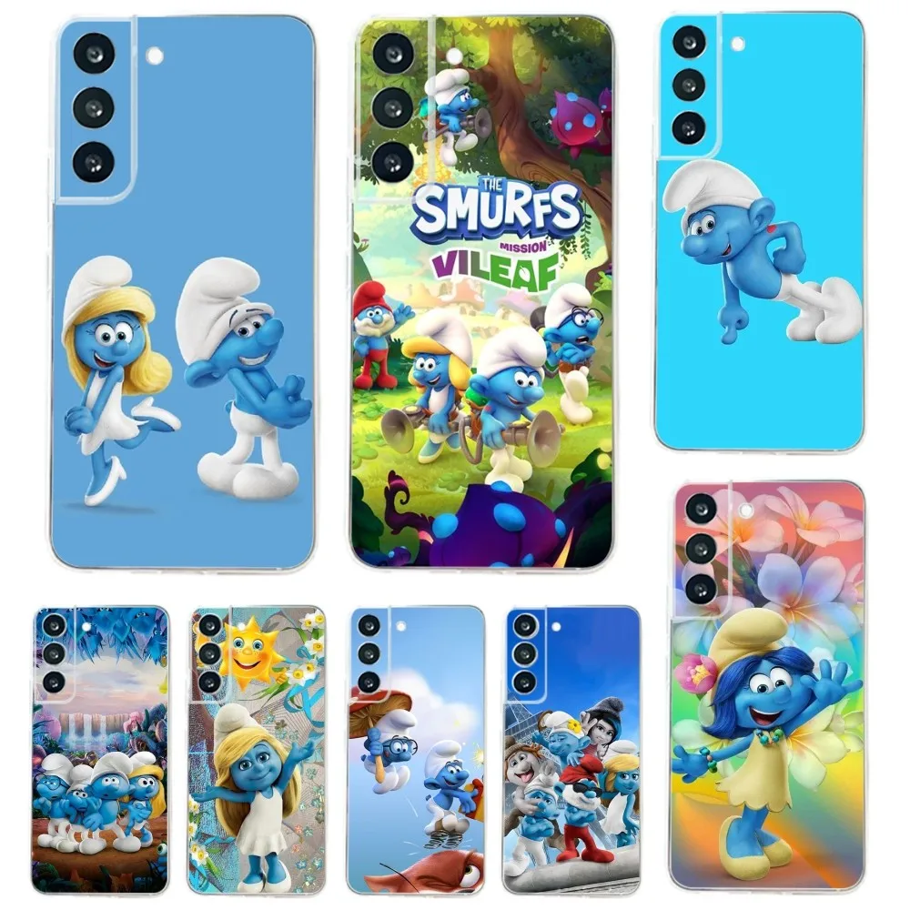 Movie The S-Smurfs Custodia Per Telefono Per Samsung Galaxy A71,70,52,51,40,31,A50,30S,21S,03S, Note20Cover Ultra Trasparente