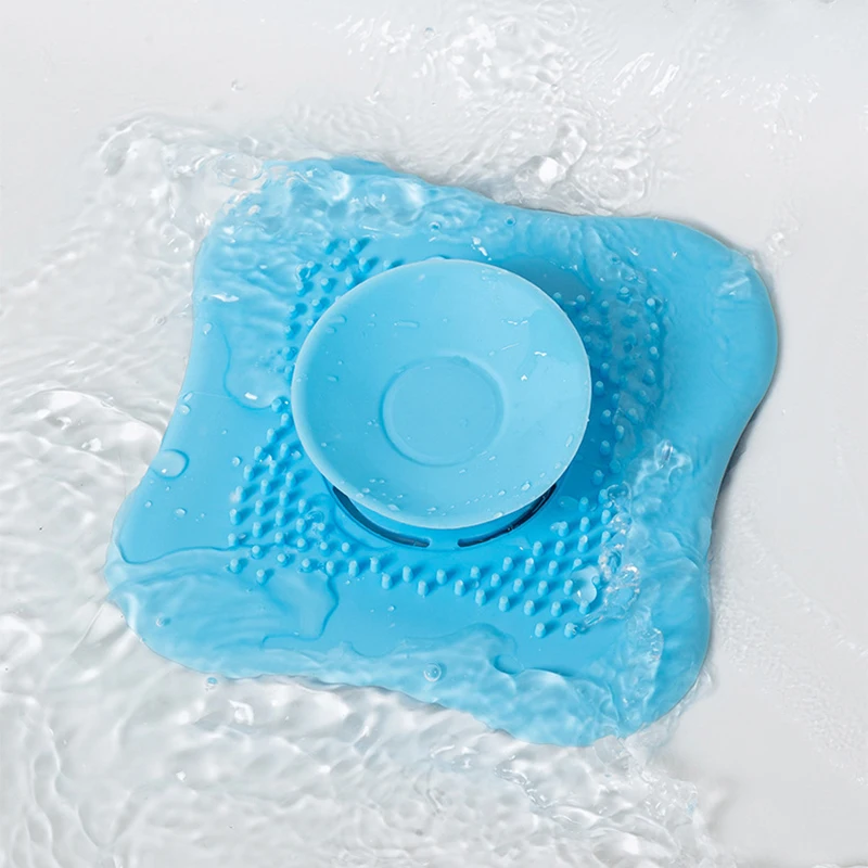 Household Sink Filter Anti-clogging Silicone Floor Drain Plug Home Kitchen Bathroom Deodorant Plug Bathroom/Kitchen Accessories