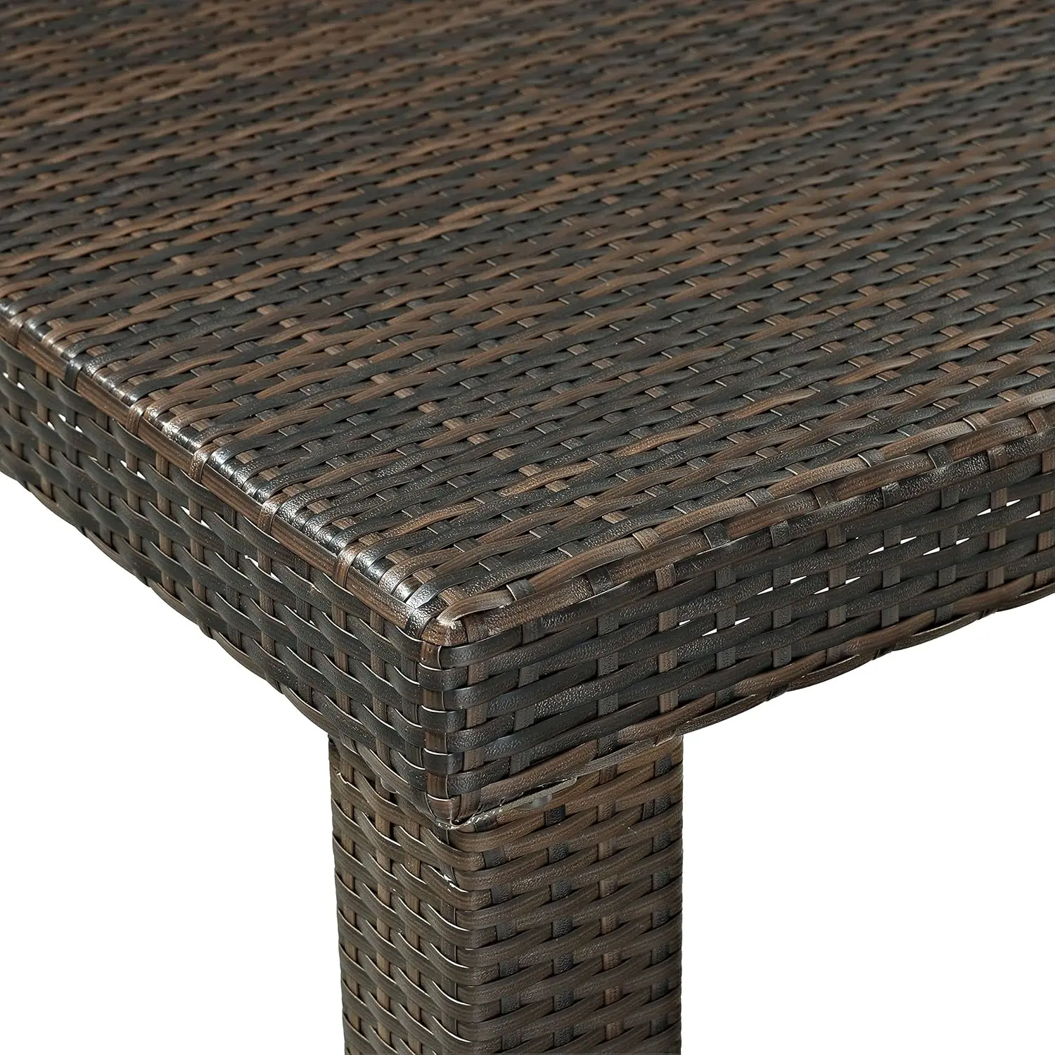 Palm Harbor 5-Piece Outdoor Dining Set for 4, Counter Height Wicker Patio Table and Stools, Brown