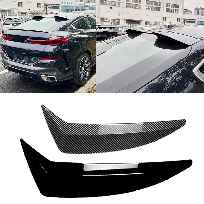 

Блеск Черный Автомобильный задний спойлер на крышу, крыло из АБС-пластика, автомобильные задние крылья, корпус из АБС-пластика, спойлеры, украшение для BMW X6 G06 2019-2024