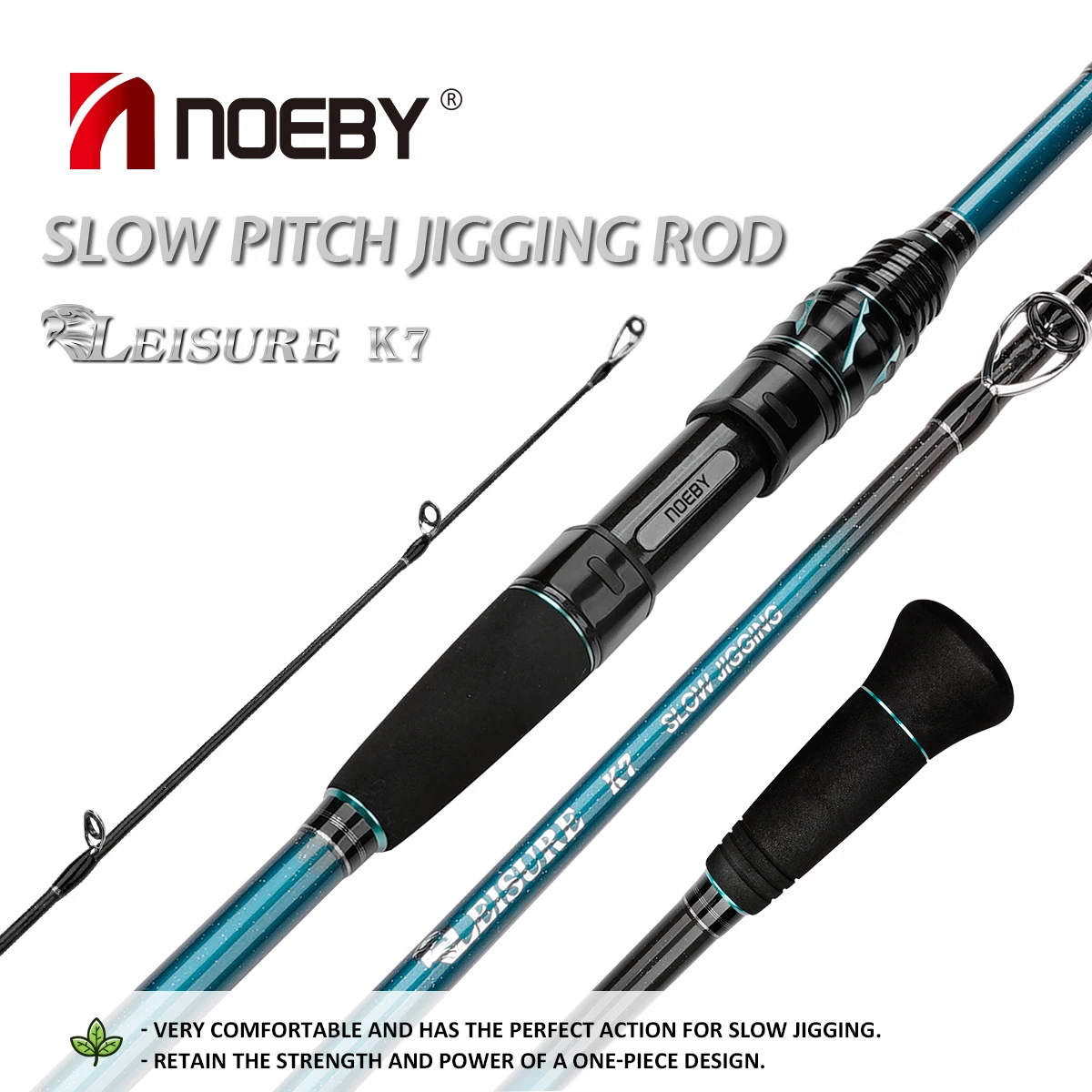 

Noeby K7 Slow Pitch Slow Jigging Rod 1.83m 1.96m Saltwater Metal Jigs 30-350g Lure Weight 20kg Drag Spinning Casting Boat Rods