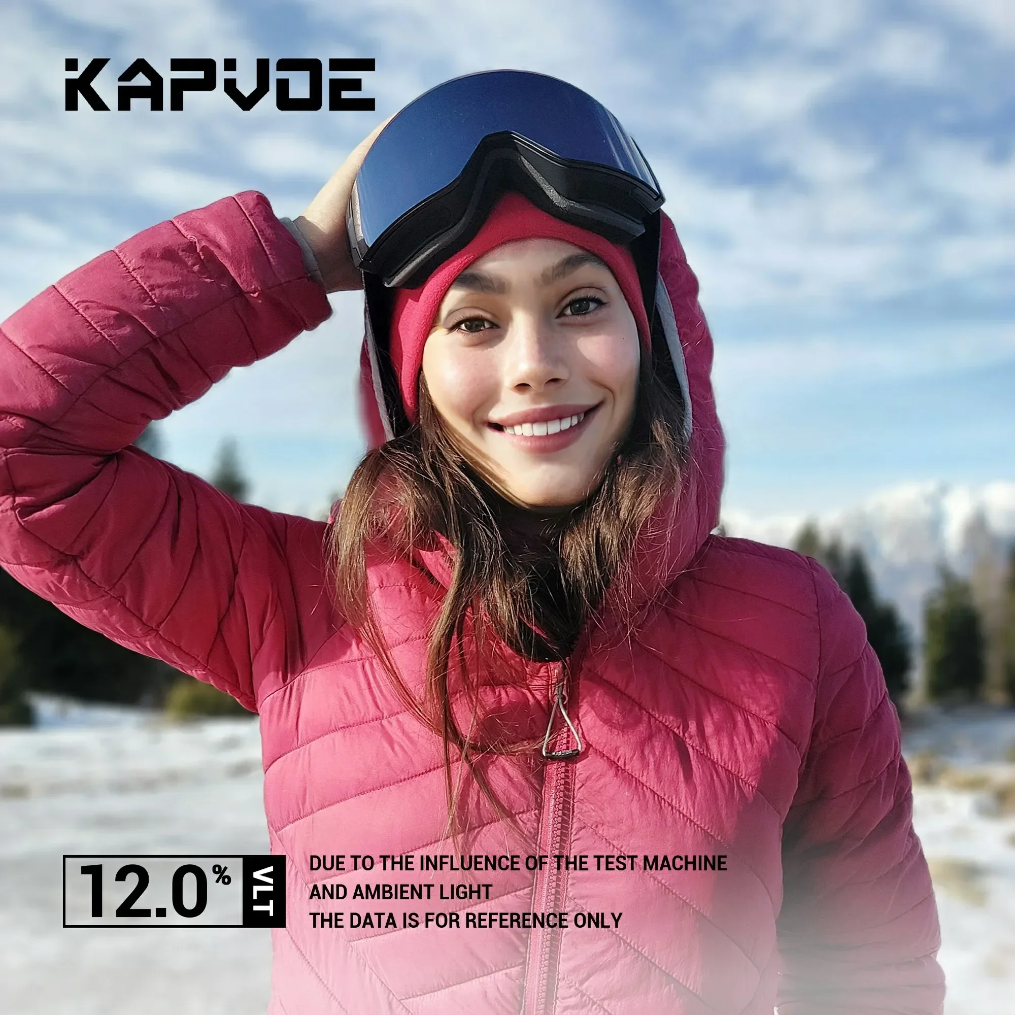 KAPVOE Sports Ski Goggles Double Layers Lens Anti-fog UV400 Skiing Snowboard Men Women Winter Outdoor Snow Motorcycle Goggles 3