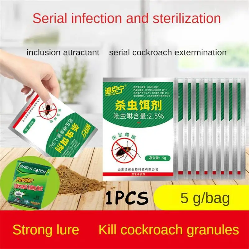 1 Sacchetto Repellente Per Scarafaggi Efficace Killer Eco-Friendly Scarafaggio Polvere Esca Speciale Insetticida Controllo Polvere Controllo Dei Paras