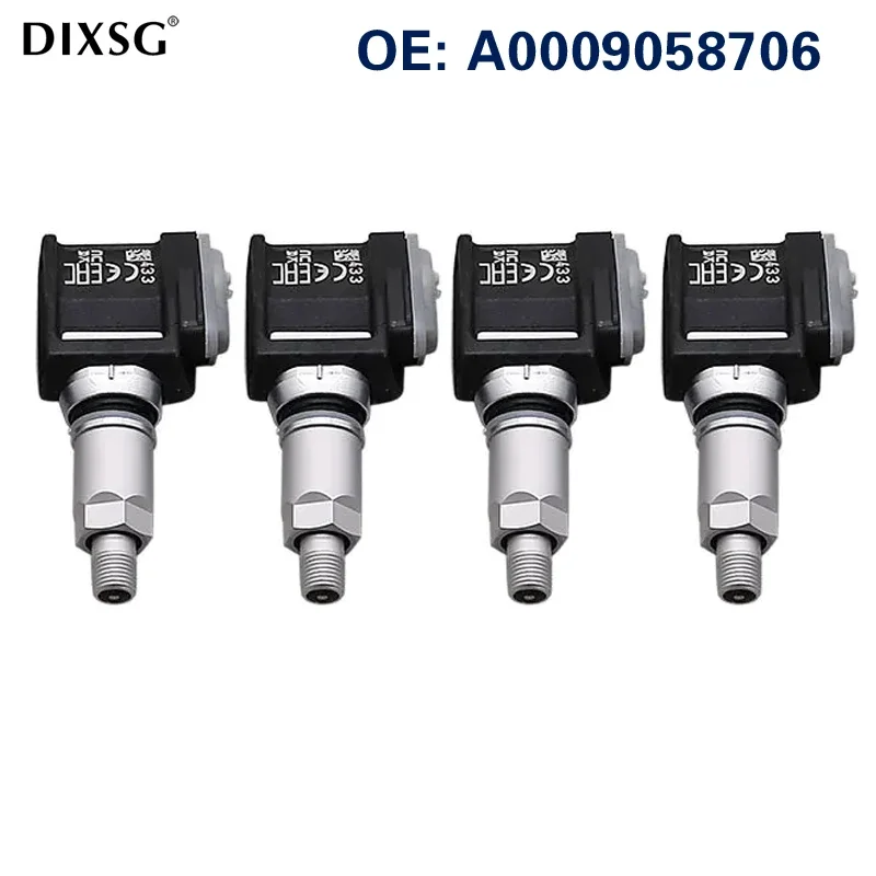 4Pcs A0009058706 TPMS 타이어 압력 센서 433MHZ 0009058706 메르세데스-벤츠 GLA/GLB/GLE-클래스 B/E-클래스 스프린터용