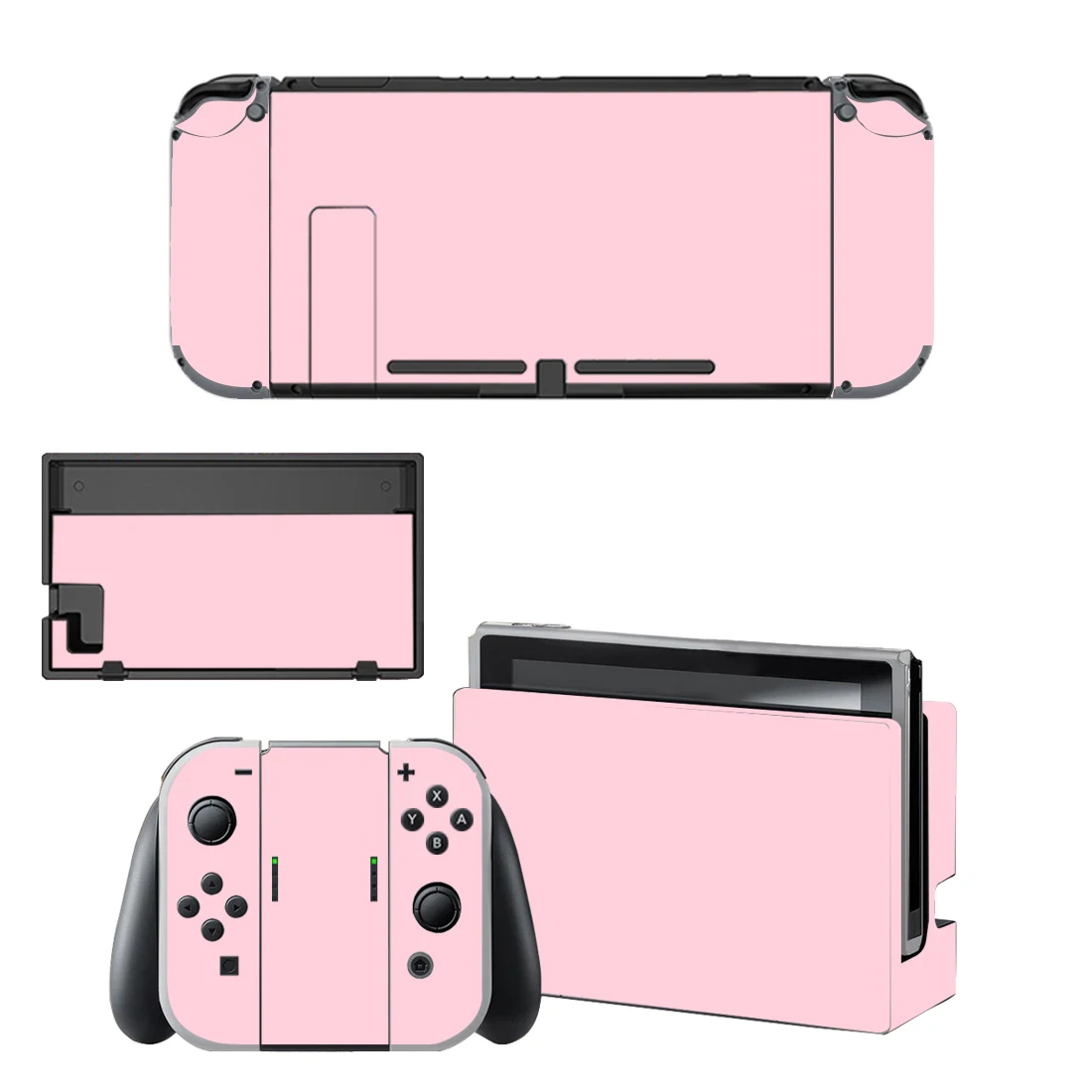 Vibrant Pure Pink-Purple Vinyl Skin Set for Console, Controller, and Stand