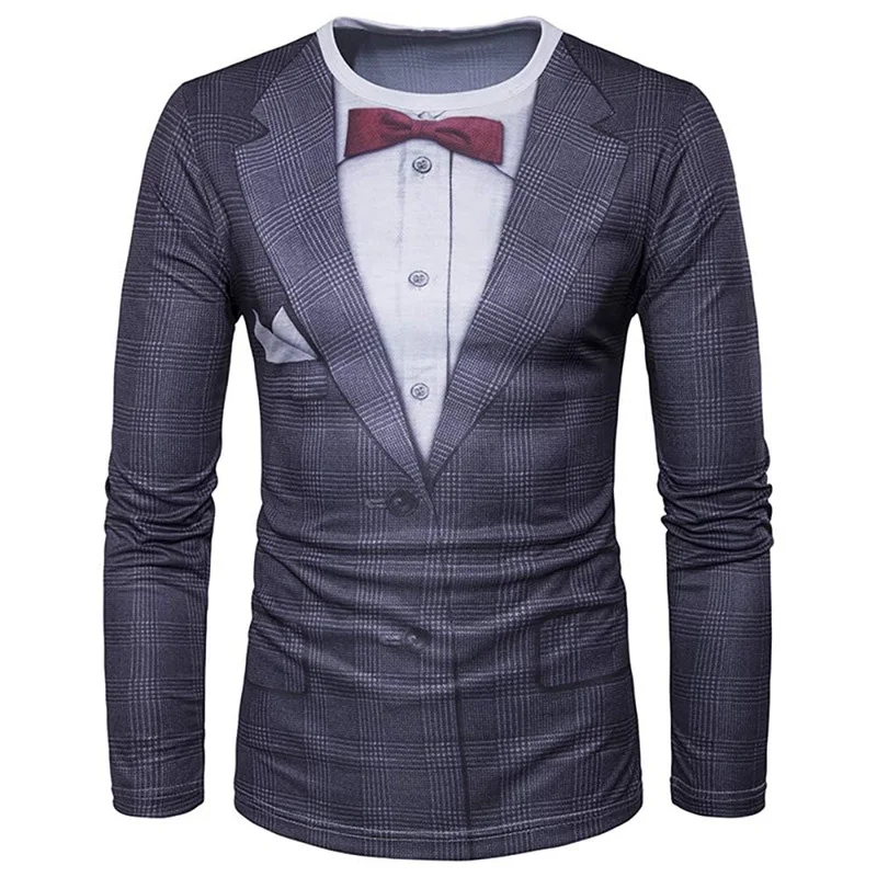 Funny 3D Print Long Sleeve T Shirt Streetwear