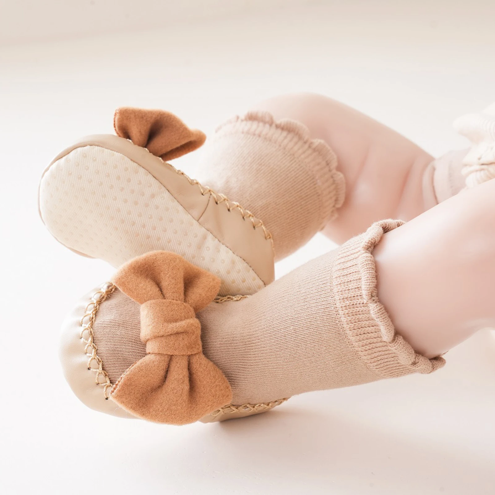 Pudcoco Infant Baby Girls Socks Shoes Cute Bow Socks Non-slip Soft Lightweight Floor cotton socks,kids socks,baby socks,girls socks,toddler shoes