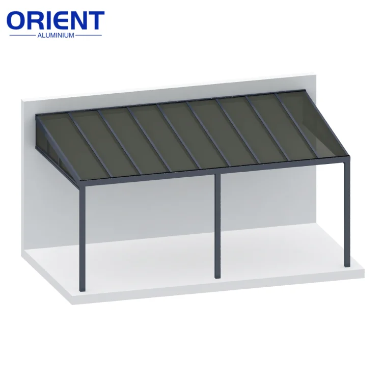 Copertura per Patio in Alluminio, Pergola Autoportante in Lega di Alluminio 3m x 3m x 2m, Tetto Impermeabile per Patio, Gazebo Moderno da Giardino, Riparo Solare - immagine 2