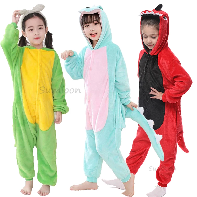 Kids Pajamas Kigurumi Children Winter Sleepwear Kids Unicorn Panda Pajama sets Baby Girls Boys Panda Licorne Onesies for 4 6 8 10 12 Years
