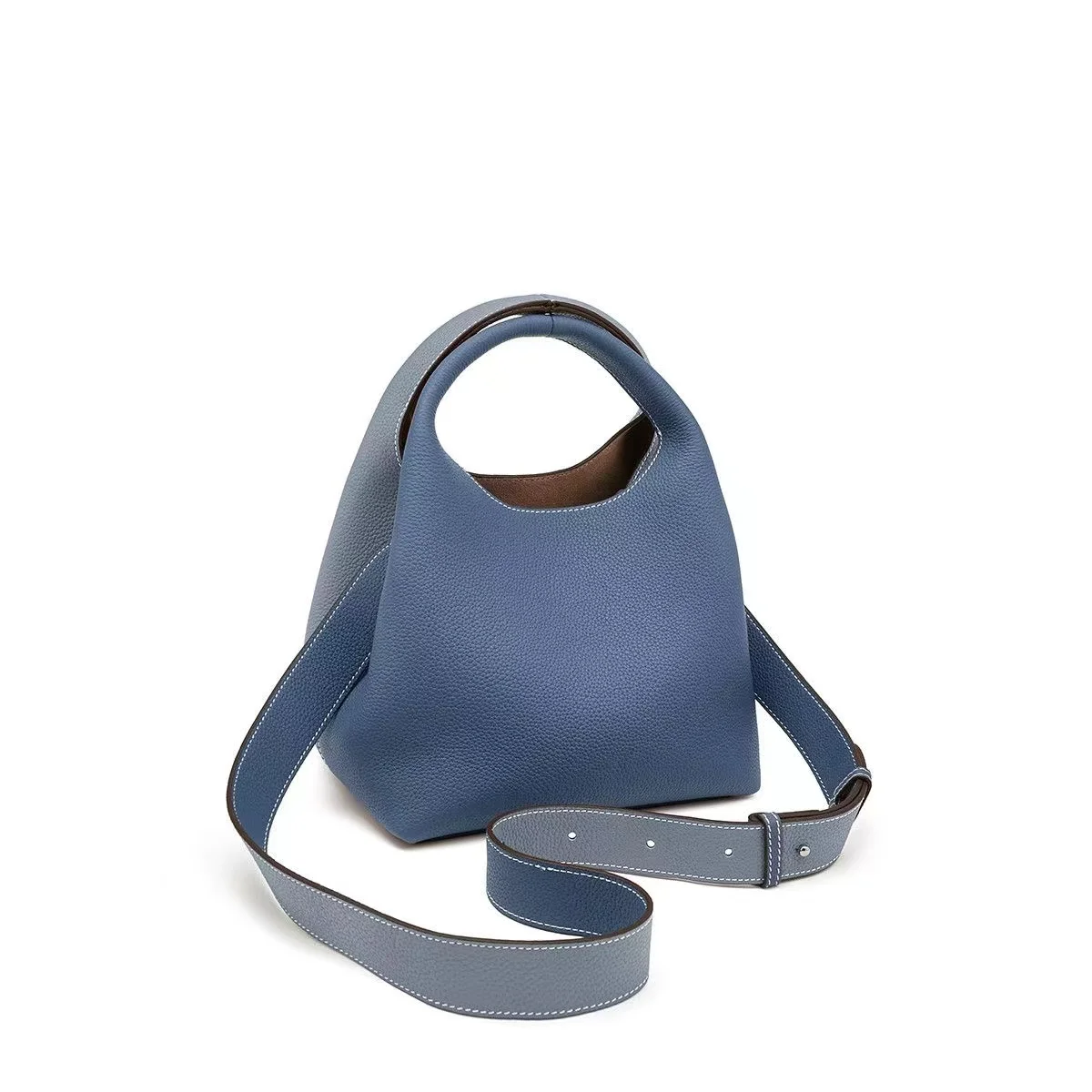 2024 Summer New Women's Large Capacity First Layer Cowhide Simple Design Single Shoulder Oblique Span Bag