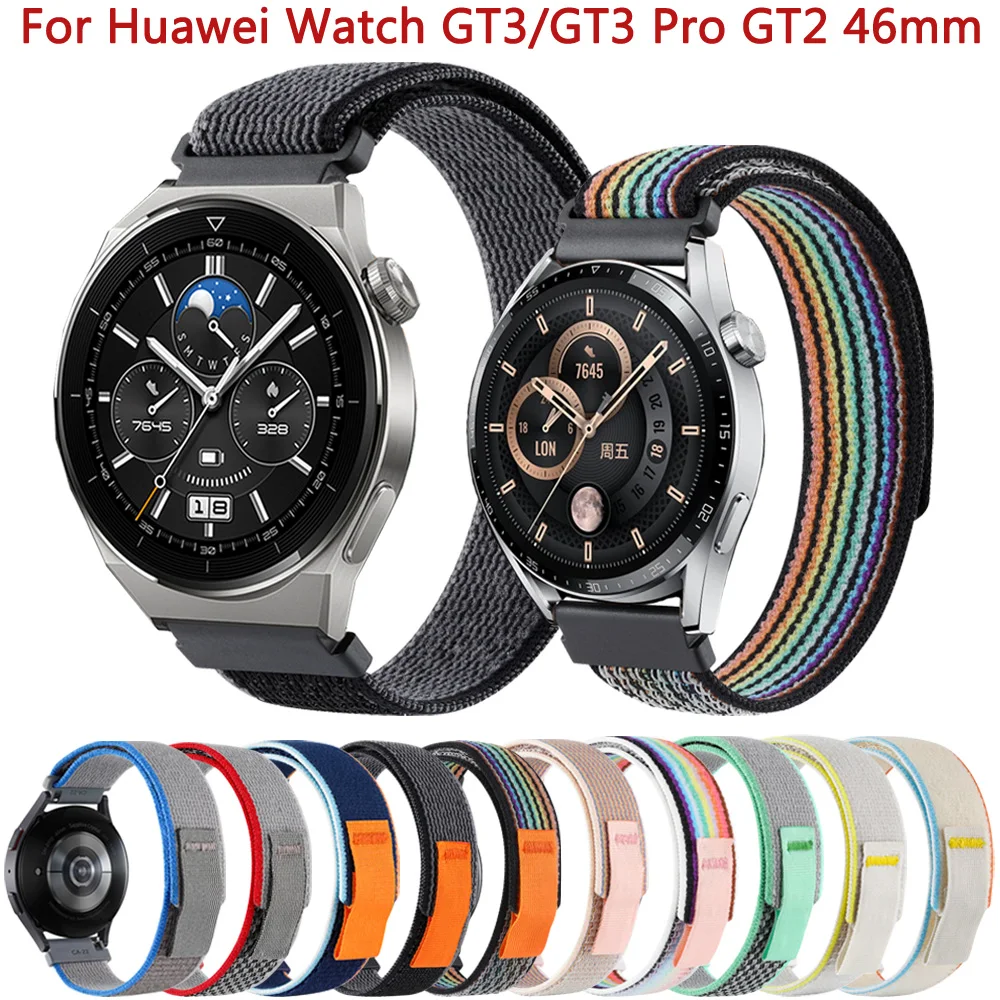 

Ремешок нейлоновый для наручных часов Huawei Watch 4 Pro/GT 3 SE GT2 46 мм, сменный Браслет для смарт-часов GT3 Pro 46 мм, 22 мм