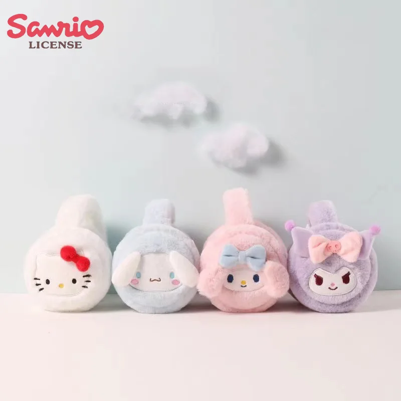 SanrioPlushWarmEarmuffsKawaiiMelodyCinnamorollKuromiHelloKitty