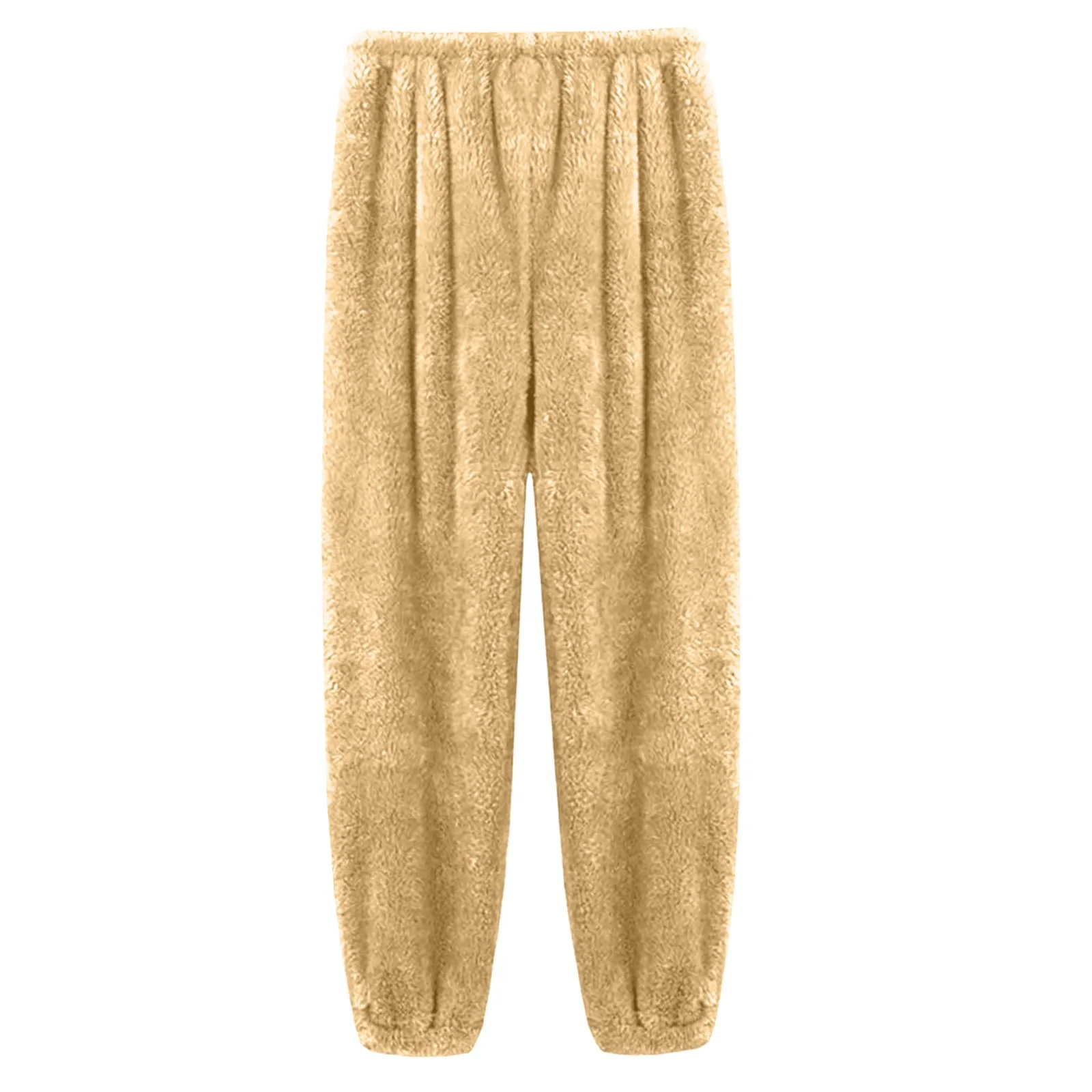 Damen Samt Schlafanzughose Mit Elastischem Bund Für Zuhause_voghion.com