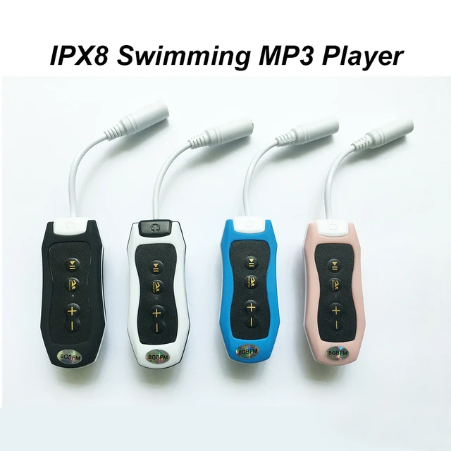 Reproductor MP3 impermeable para natación, IPX8 8 GB subacuático MP3  reproductor de música para natación, correr, deportes acuáticos (negro)