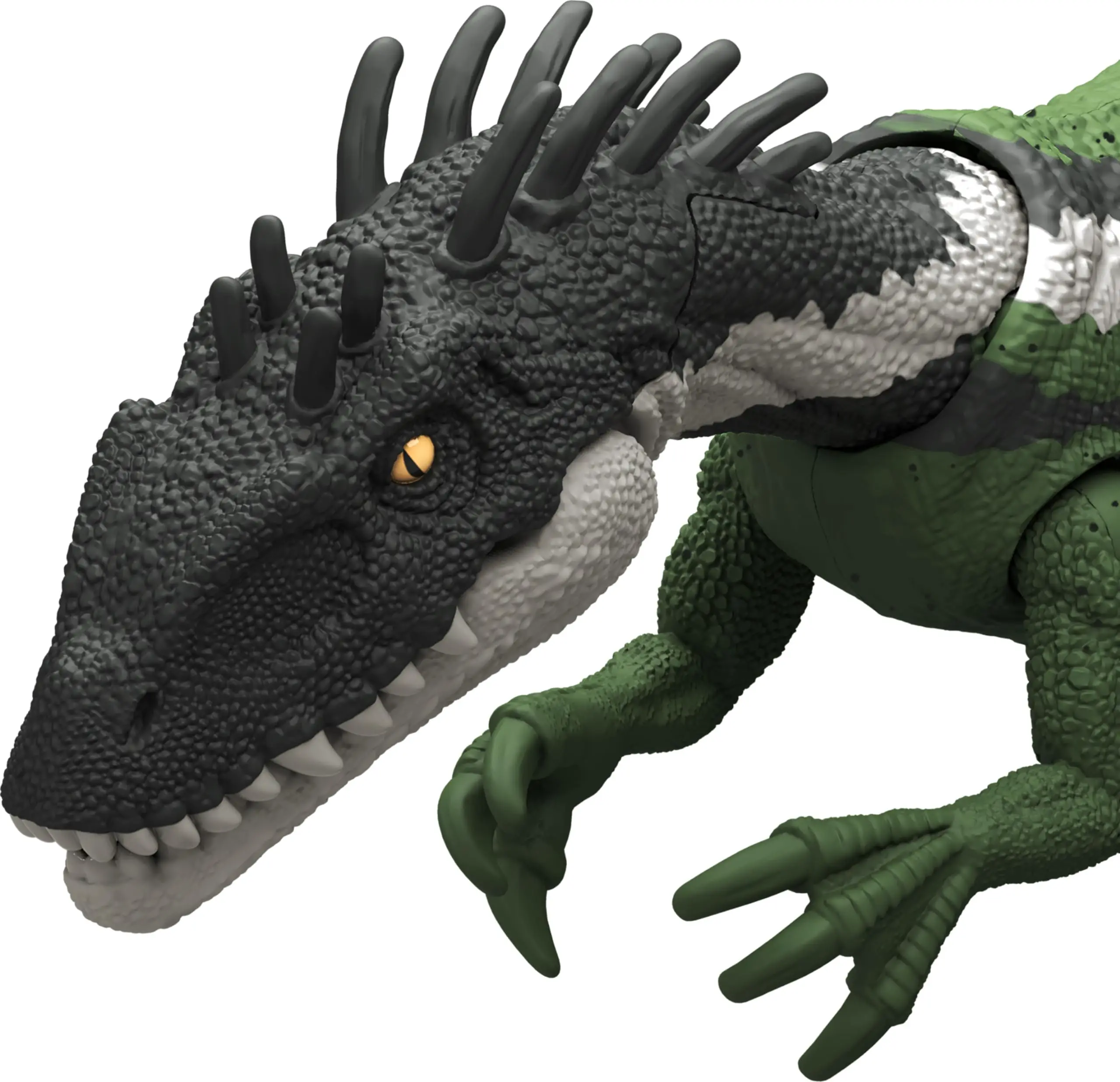 Mattel Jurassic World – Figurine Roar Attack Ceratosaurus Verte – Camp Crétacé