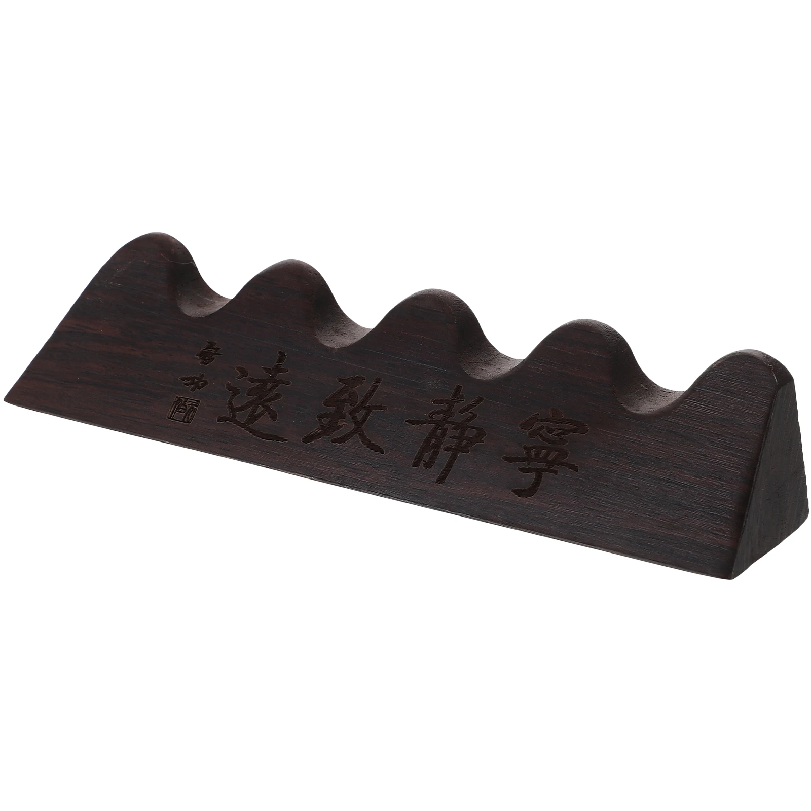 Wooden Calligraphy Pen Holder Retro Brush Stand Chinese Style Desk Organizer Vintage Writing Brush Support Pen Rack For