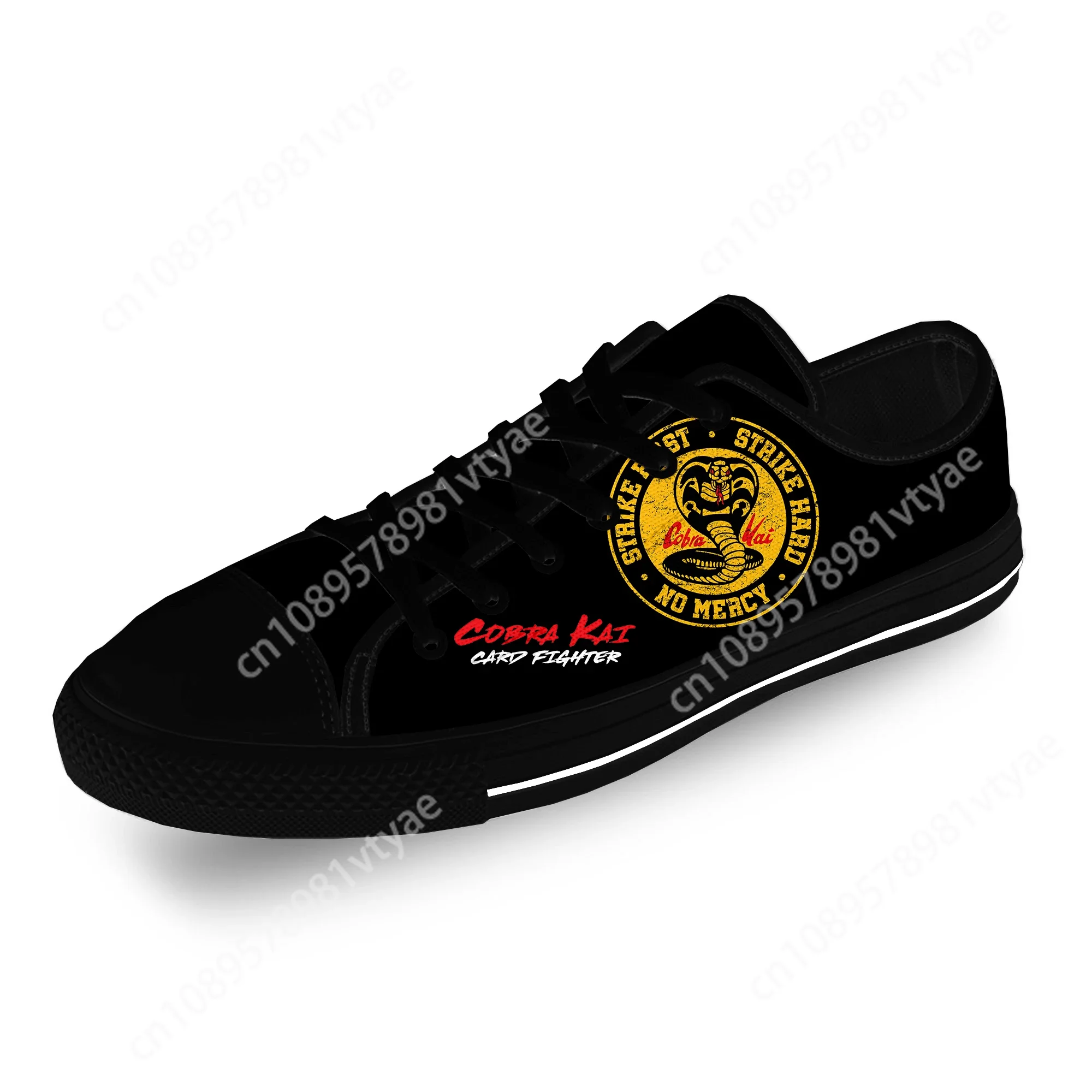 Cobra Kai Logo Lightweight Cloth Custom Funny Fashion Low Top Comfortable Canvas Shoes Men Women Casual Breathable Sneakers 3