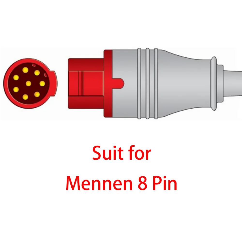 Invasive Blood Pressure Cable IBP Transducer Adapter Cable for Mennen 8 Pin Blood Pressure Monitors-Sbc599c9f4f50473a9cbb99f1d717c2ebi-MPOWC