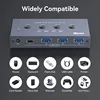 USB3.2 Switcher KVM Shared Controller Adapter 10Gbps Rate Support Fit Computer Laptop Mouse Keyboard Share 4 USB ports 5