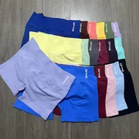 Impact Shorts with Logo 4.5'' Low Waist Seamless Yoga Shorts Scrunch Bum Gym Shorts Workout Biker Short Stretch Fitness Short 2