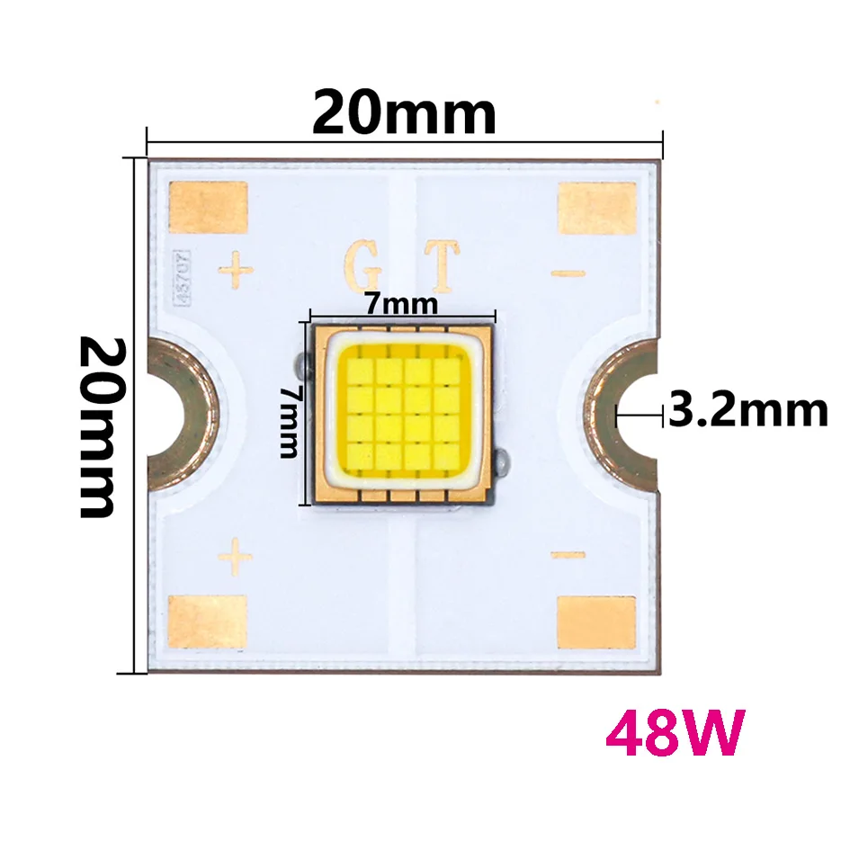 Ein Satz DC12V 4A 48W Treiber mit LED-Chips für Licht 12V Chip Spotlight LED-Lampe Autoscheinwerferlampen 7000-8000K Coolwhite – Detail 2