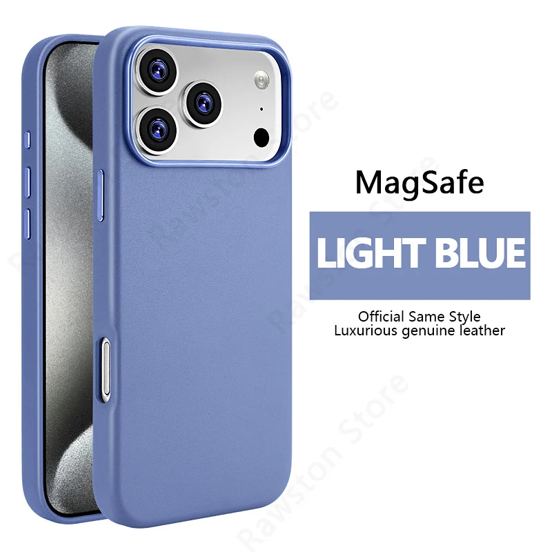 Premium Magnetic Leather Case with MagSafe Compatibility - Sleek and Durable Protection