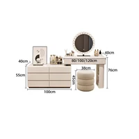 Vanités de maquillage modernes de luxe, Table de chambre à coucher Simple, armoire de rangement, chaise, Console économique, meubles de maison 2