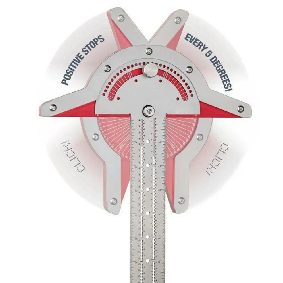 

Carpenter T-type Woodworking Carpentry Woodworkers Steel Layout Tools Edge Protractor Ruler Measure Angle Rule Inch/cm Stainless