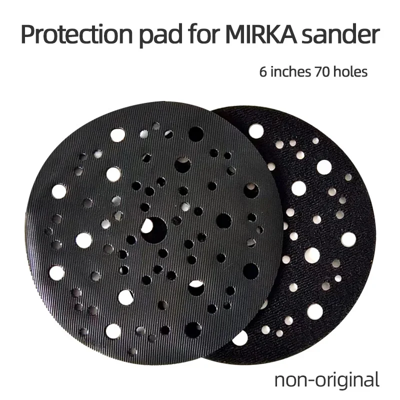 

For MIRKA Dry Mill Protective Pad Dry Mill Head Soft Pad 6 Inches 150mm Flocking To Protect Sandpaper Machine Tray Abrasive Pad