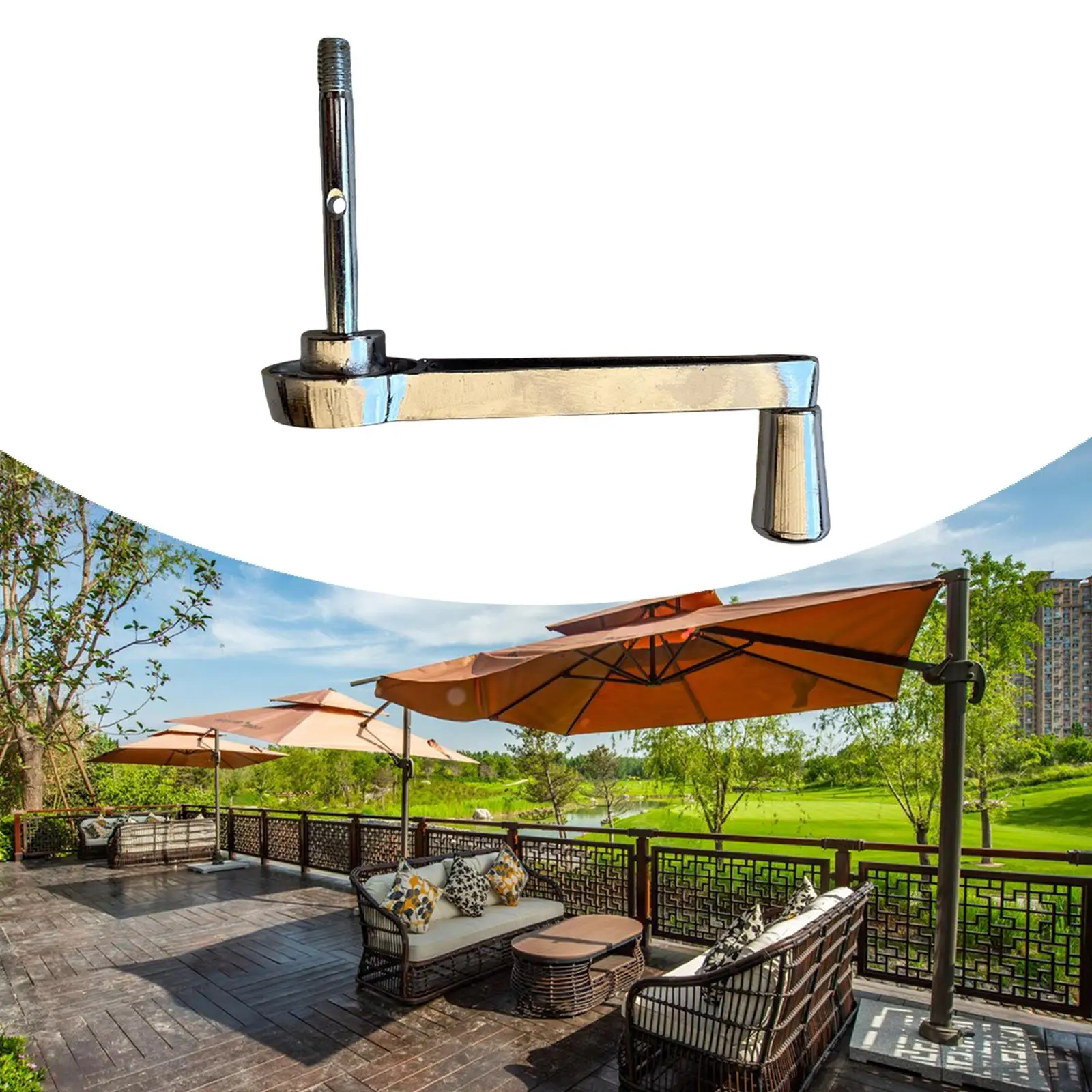 Parasol Crank Handle Patio Umbrella Handle Accessories Replacement Parts for Outdoor Yard Deck Sunshade
