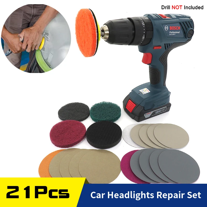 Kit 8PCS Perceuse Ponçage Polissage Pad 3'' Éponge M14 Polisseuse Pr  Voiture - Cdiscount Bricolage