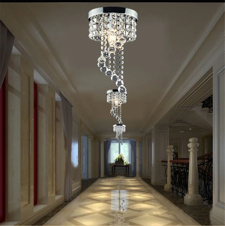 

Modern LED Crystal Chandelier Light Ceiing Lamp Lustre Hanging Pendant Lighting Fixtures Luminaire For Living Room Corridor